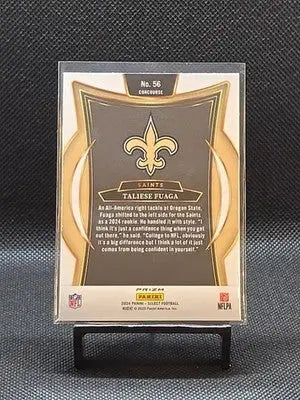 2024 Panini Select Concourse Taliese Fuaga #56 Black & Red Shock Prizm (RC) - Football Card Single