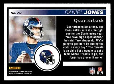 2024 Panini Zenith #72 Daniel Jones Retail - Football Card Single