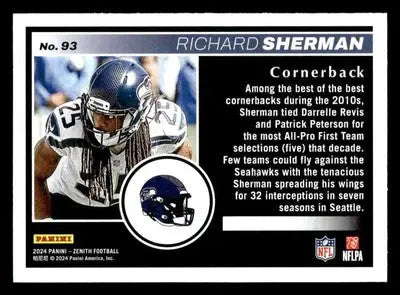 2024 Panini Zenith #93 Richard Sherman - Football Card Single