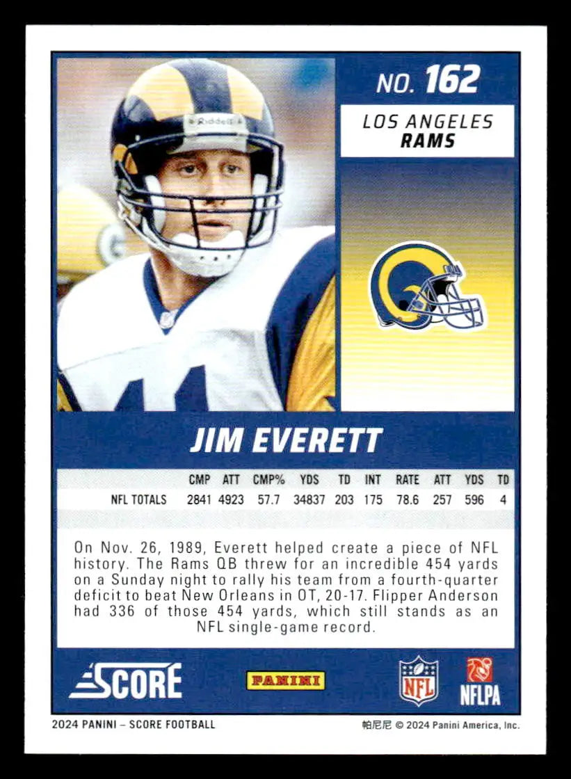 2024 Score #162 Jim Everett - Football Card Single