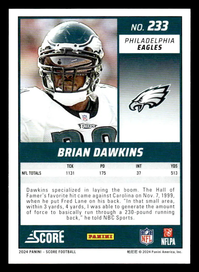 2024 Score #233 Brian Dawkins - Football Card Single
