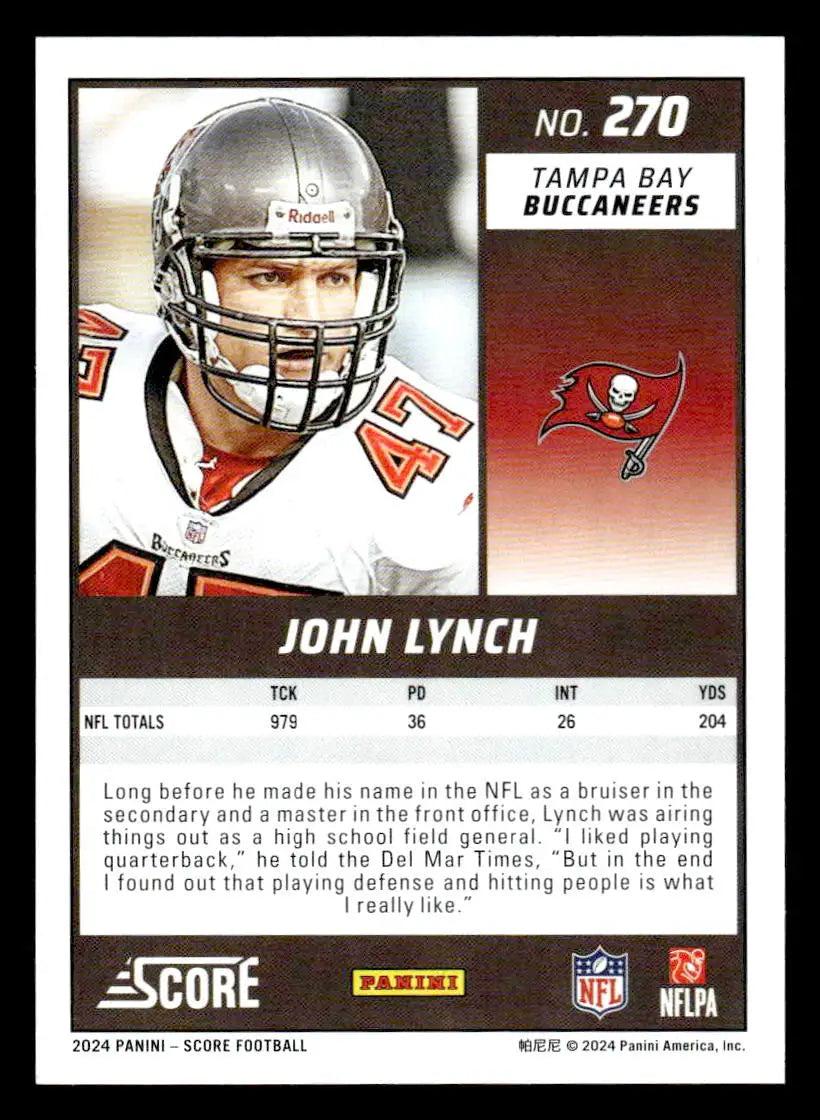 2024 Score #270 John Lynch - Football Card Single