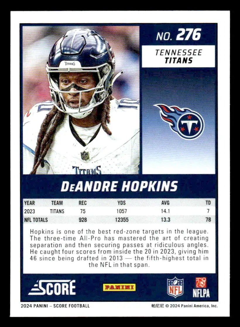 2024 Score #276 DeAndre Hopkins - Football Card Single