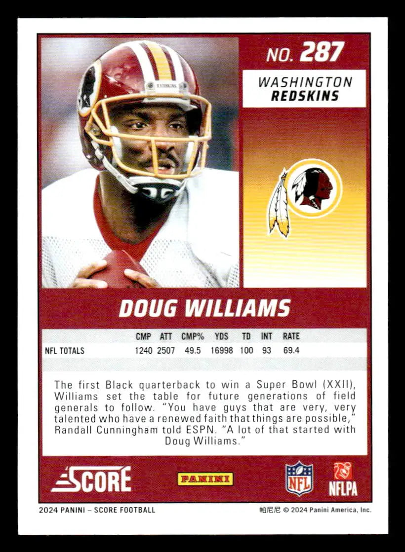 2024 Score #287 Doug Williams - Football Card Single