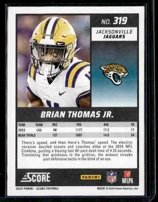 2024 Score #319 Brian Thomas Jr. - Football Card Single