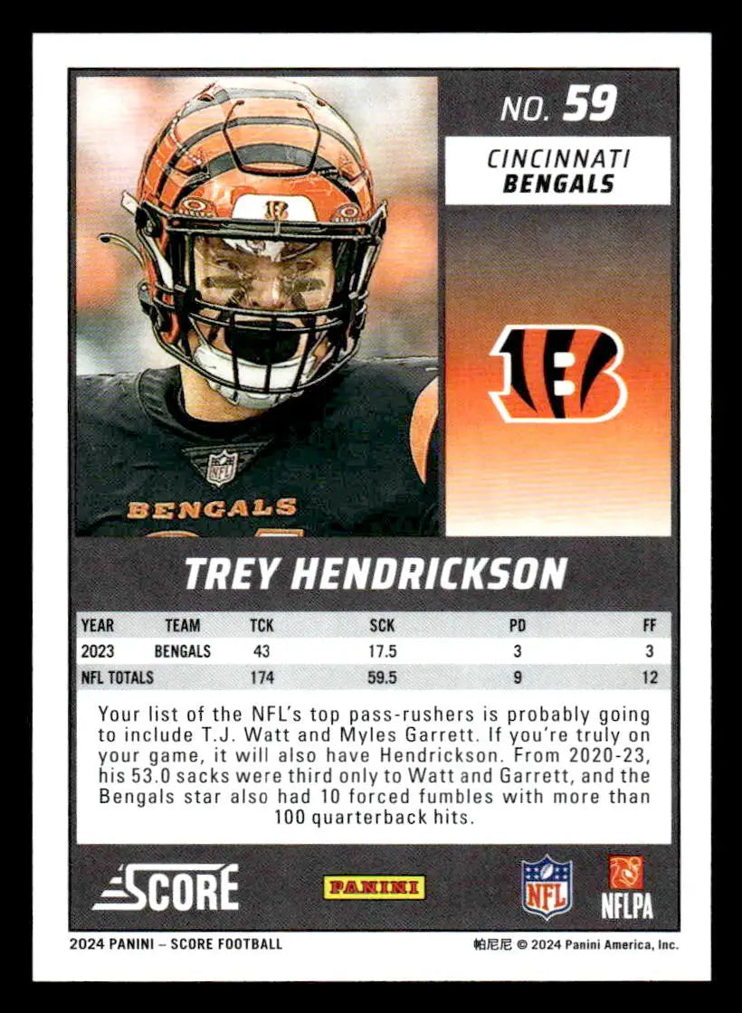 2024 Score #59 Trey Hendrickson - Football Card Single