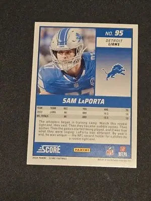 2024 Score #95 Sam LaPorta Green - Football Card Single