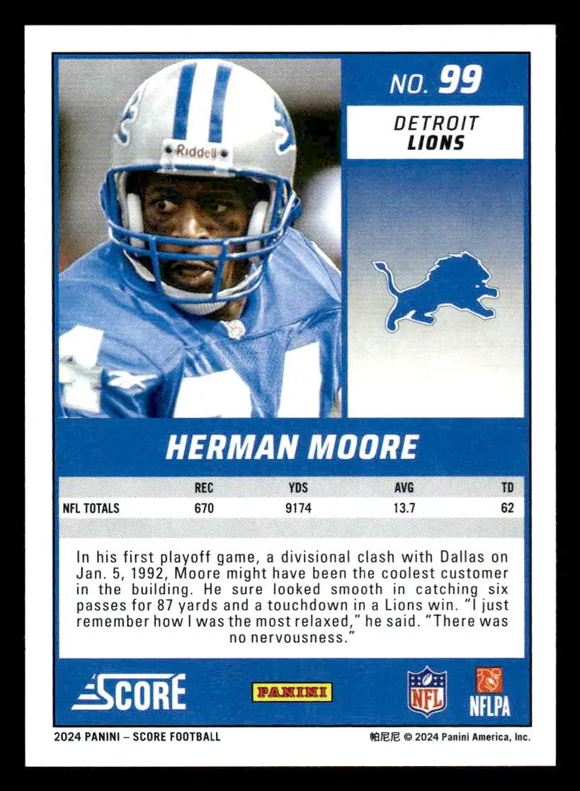 2024 Score #99 Herman Moore - Football Card Single