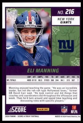 2024 Score-A-Treat Base Eli Manning New York Giants 216 - Football Card Single