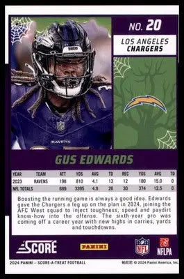 2024 Score-A-Treat Base Gus Edwards Los Angeles Chargers 20 - Football Card Single