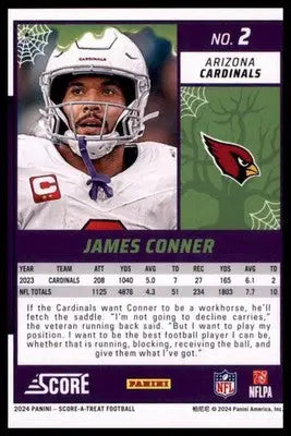 2024 Score-A-Treat Base James Conner Arizona Cardinals 2 - Football Card Single