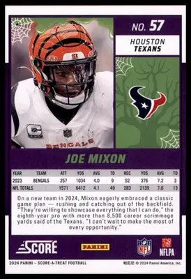 2024 Score-A-Treat Base Joe Mixon Houston Texans 57 - Football Card Single