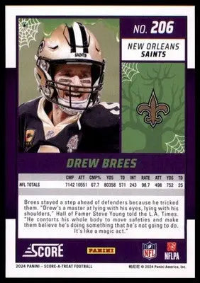 2024 Score-A-Treat - Green Bats Base Drew Brees New Orleans Saints 206 - Football Card Single