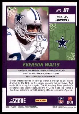 2024 Score-A-Treat - Green Bats Base Everson Walls Dallas Cowboys 81 - Football Card Single