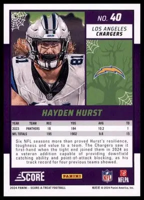 2024 Score-A-Treat - Green Bats Base Hayden Hurst Los Angeles Chargers 40 - Football Card Single