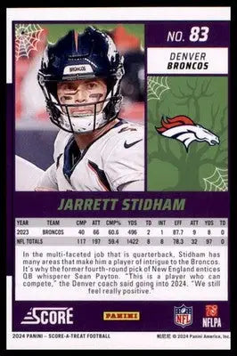 2024 Score-A-Treat - Green Bats Base Jarrett Stidham Denver Broncos 83 - Football Card Single
