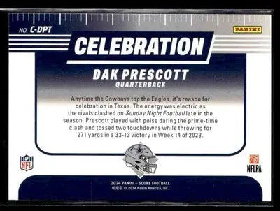 2024 Score Dak Prescott #C-DPT Dallas Cowboys