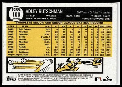 2024 Topps Archives #100 Adley Rutschman - Baseball Card Single