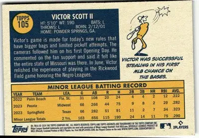 2024 Topps Archives #105 Victor Scott II - Baseball Card Single