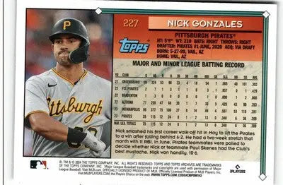 2024 Topps Archives #227 Nick Gonzales - Baseball Card Single