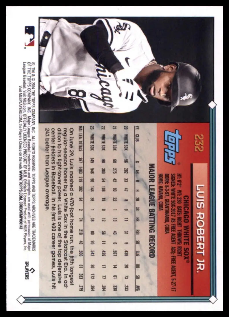 2024 Topps Archives Luis Robert Jr. 232 Chicago White Sox NM - Baseball Card Single