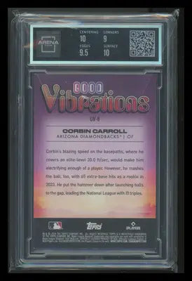 2024 Topps Big League Good Vibrations Corbin Carroll #GV-8 Arena Club 9.5 - Baseball Card Single
