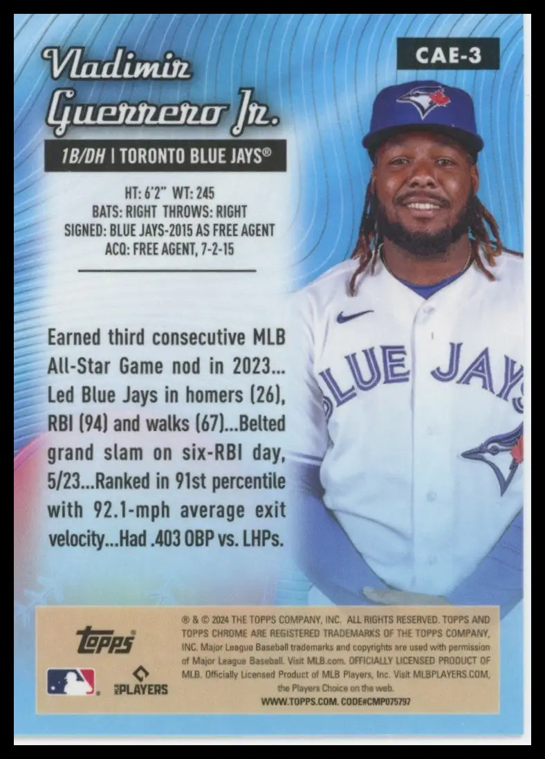 2024 Topps Chrome - All-Etch Vladimir Guerrero Jr. CAE-3 Toronto Blue Jays NM - Baseball Card Single