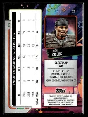 2024 Topps Chrome Cosmic #20 Josh Cribbs - Football Card Single