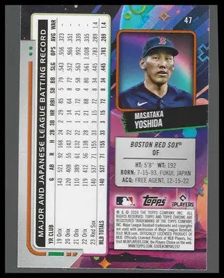 2024 Topps Chrome Cosmic #47 Masataka Yoshida