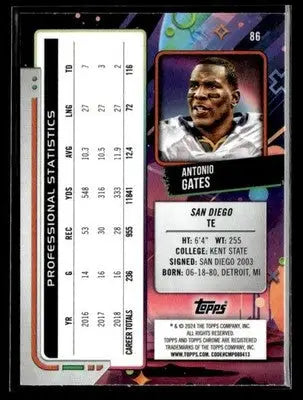 2024 Topps Chrome Cosmic #86 Antonio Gates - Football Card Single