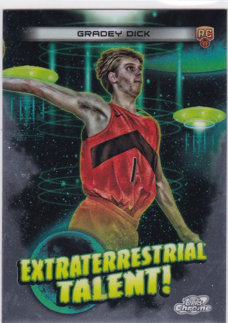 2024 Topps Chrome Cosmic Gradey Dick Extraterrestrial Toronto Raptors basketball card