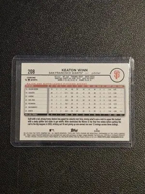 2024 Topps Chrome Logofractor Edition #208 Keaton Winn Aqua MLB Refractors #/199 - Baseball Card Single