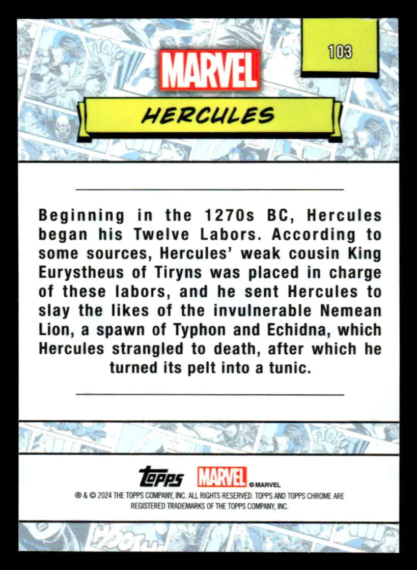 2024 Topps Chrome Marvel #103 Hercules - Non-Sports Card Single