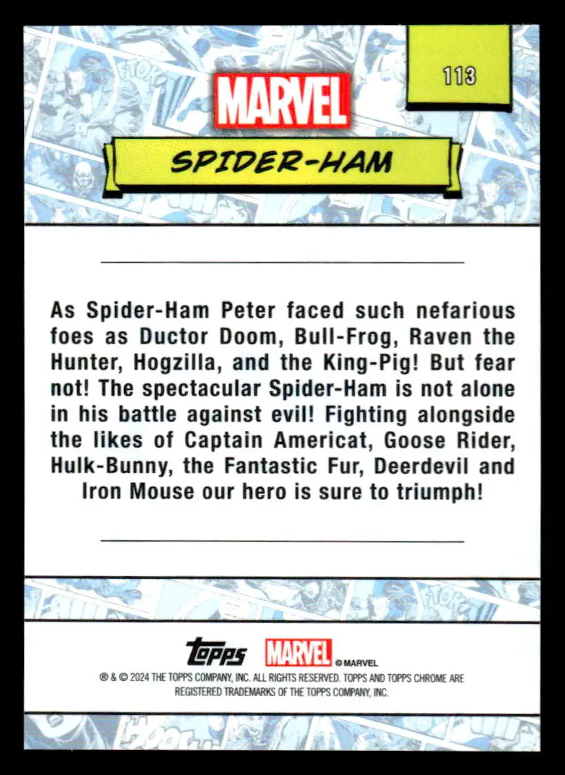 2024 Topps Chrome Marvel #113 Spider-ham - Marvel Card Single