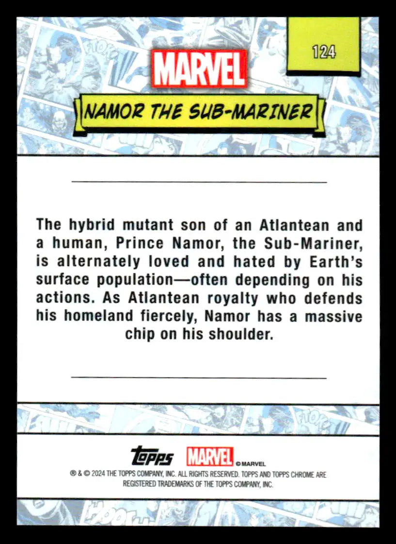 2024 Topps Chrome Marvel #124 Namor the Sub-mariner - Marvel Card Single
