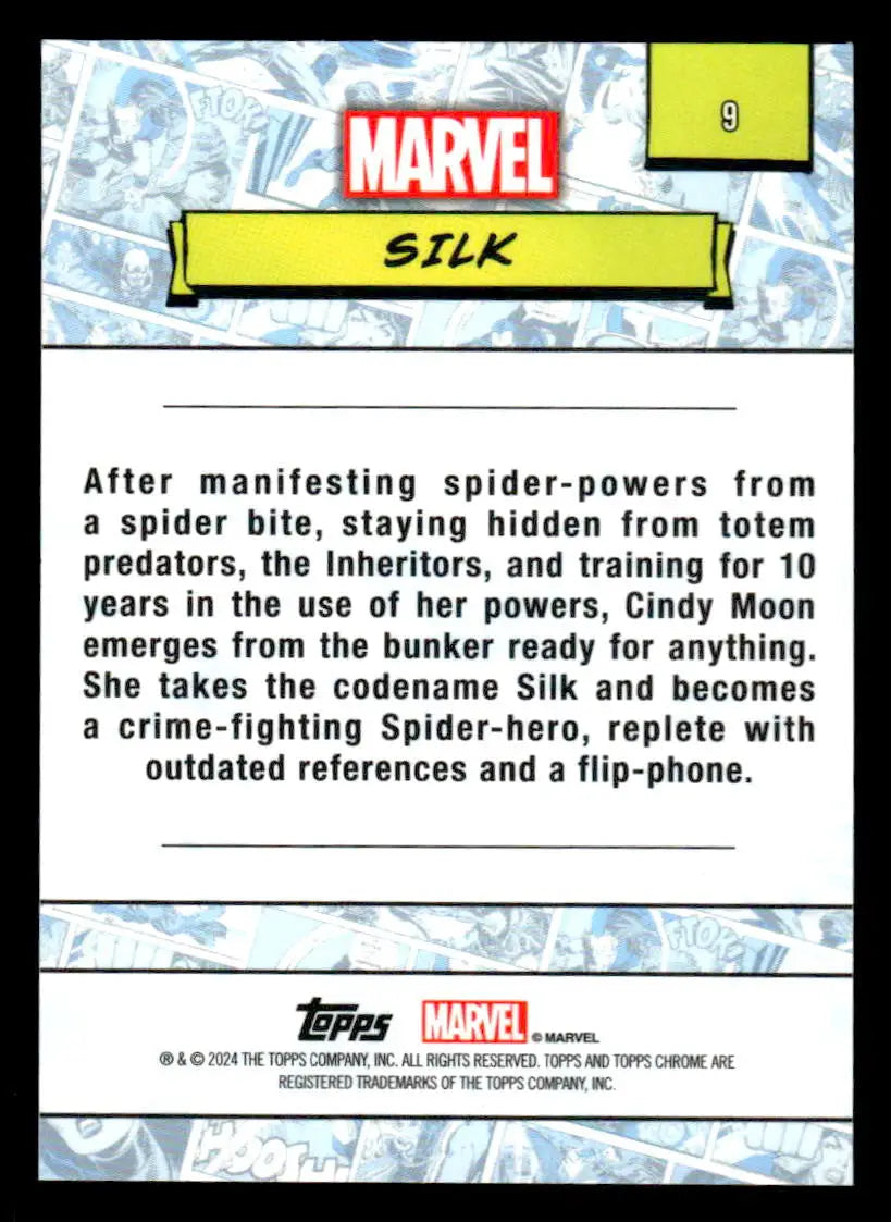 2024 Topps Chrome Marvel #9 Silk - Marvel Card Single