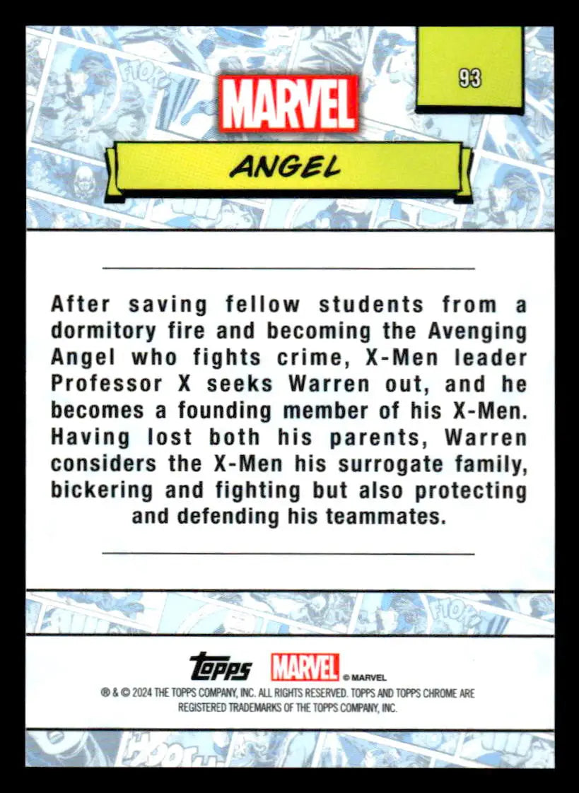 2024 Topps Chrome Marvel #93 Angel - Marvel Card Single