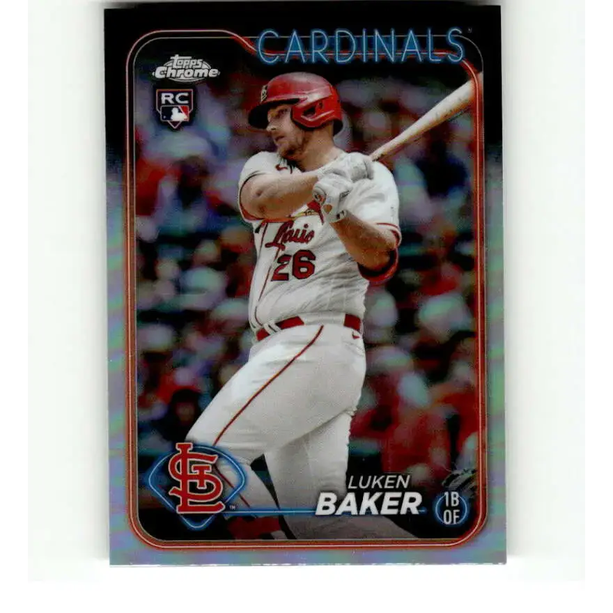 2024 Topps Chrome Refractor #132 Luken Baker NM-MT RC Rookie St Louis Cardinals Baseball Card