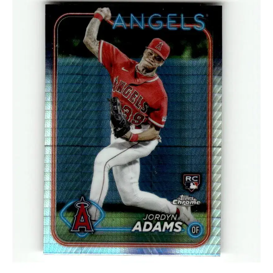 2024 Topps Chrome Refractor Prism #145 Jordyn Adams NM-MT RC Rookie Los Angeles Angels Baseball Card