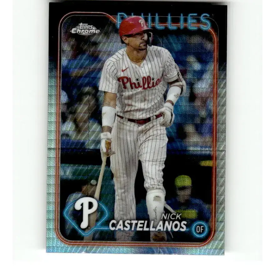 2024 Topps Chrome Refractor Prism #219 Nick Castellanos NM-MT Philadelphia Phillies Baseball Card