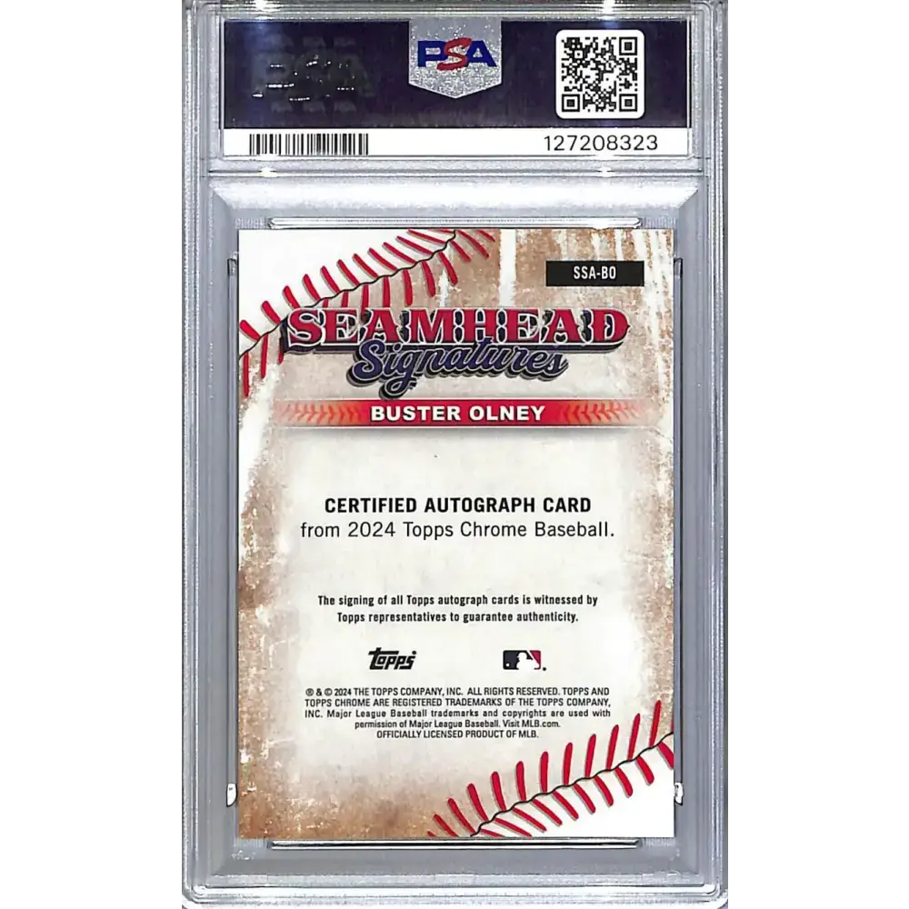 2024 Topps Chrome Seamhead Signatures Orange #SSA-BO Buster Olney PSA 10 GEM MINT Auto 22/25 - Baseball Card Single