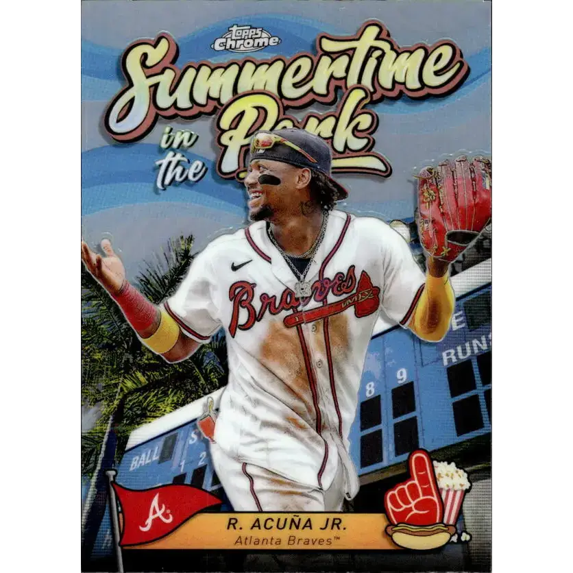 2024 Topps Chrome Summertime in the Park Refractor #SITP-5 Ronald Acuna Jr. NM-MT Atlanta Braves Baseball Card