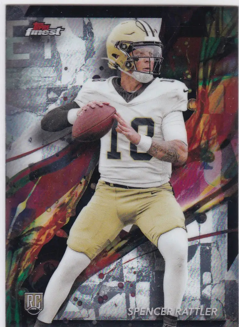 2024 Topps Finest #64 Spencer Rattler RC New Orleans Saints - Football Card Single