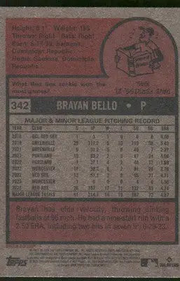 2024 Topps Heritage Brayan Bello #342 Baseball - Baseball Card Single