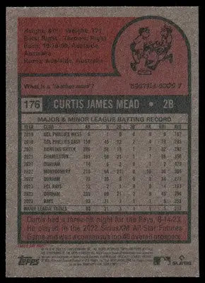 2024 Topps Heritage Curtis Mead #176 RC Baseball - Baseball Card Single