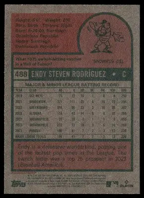 2024 Topps Heritage Endy Rodríguez #488 RC Baseball - Baseball Card Single