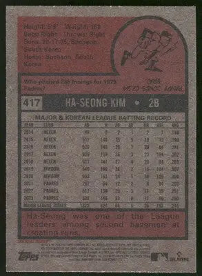 2024 Topps Heritage Ha-Seong Kim #417 Baseball - Baseball Card Single