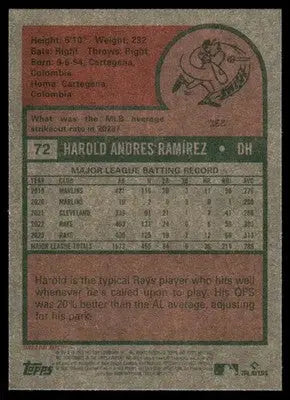 2024 Topps Heritage Harold Ramírez #72 Baseball - Baseball Card Single