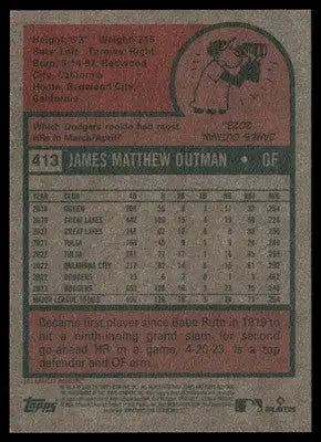 2024 Topps Heritage James Outman #413 Baseball - Baseball Card Single