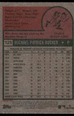 2024 Topps Heritage Michael Rucker #125 Baseball - Baseball Card Single